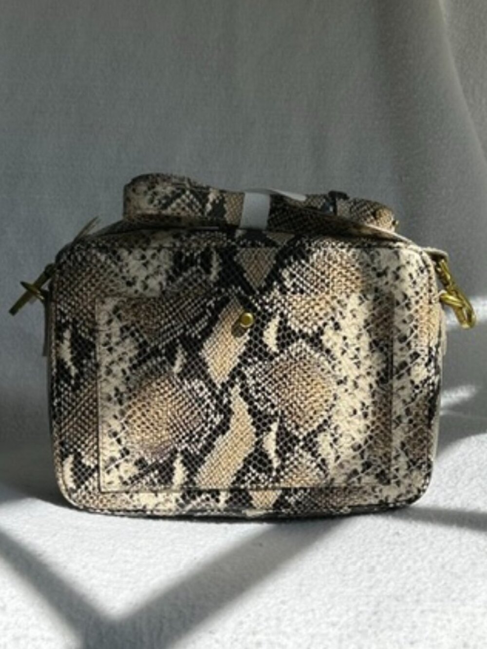 NWT Madewell Transport Camera Bag | Snake Embossed Leather